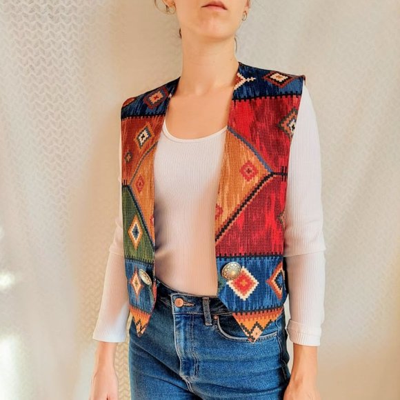 Colorful sleeveless vest - Picture 2 of 9